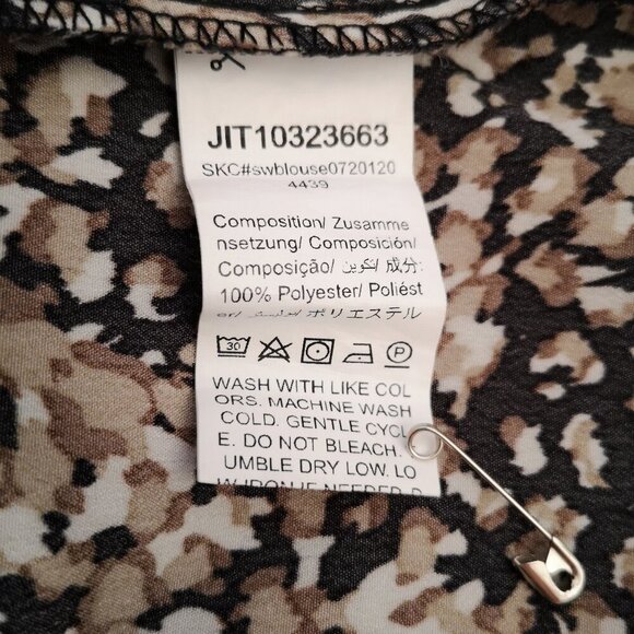 Shein Ladies Size Large V-neck Short Sleeves Loose Fit Tunic Blouse - Picture 5 of 8